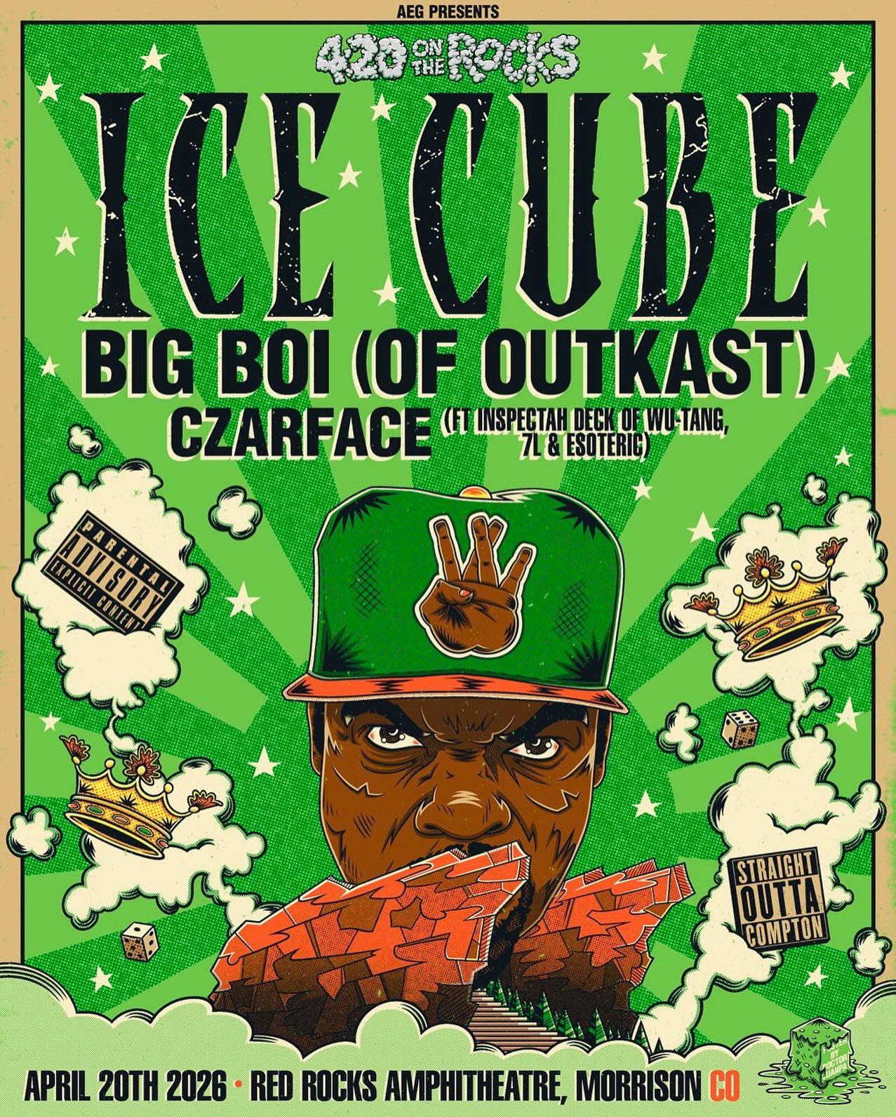 Ice Cube 420 on the Rocks Tour Poster 2026